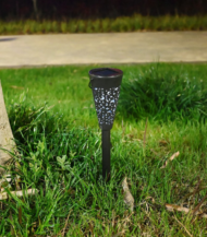 Decorațiune solară pentru grădină, tip torță alb rece - imagine 4